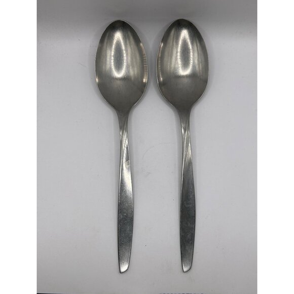 Set Of 2 Imperial Intl IMI39 Glossy Stainless Steel serving Spoons Durable & Ele - Picture 3 of 3